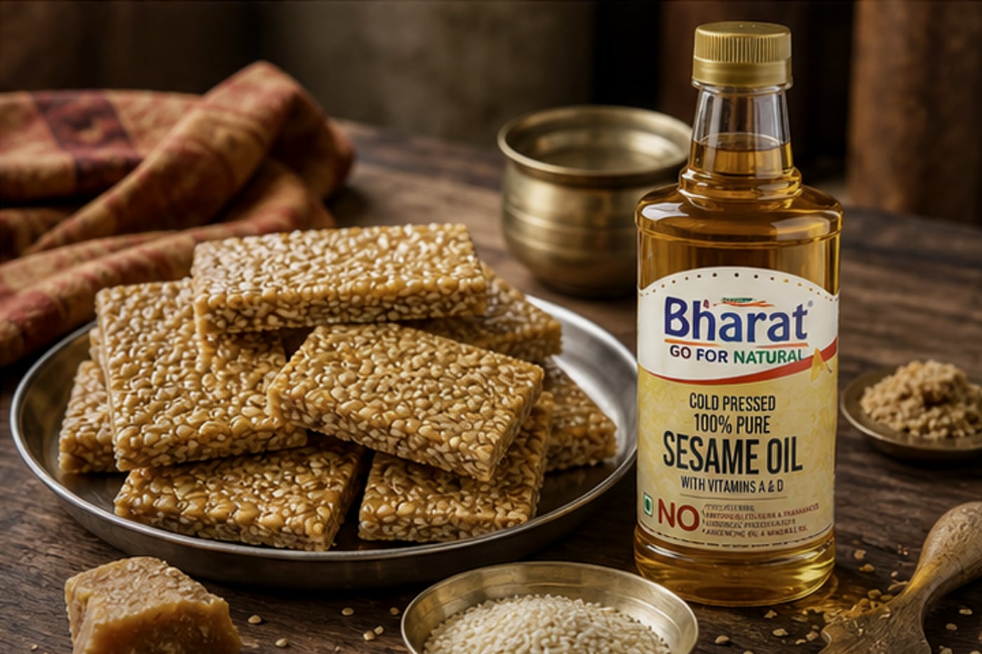 Til Chikki — finished dish